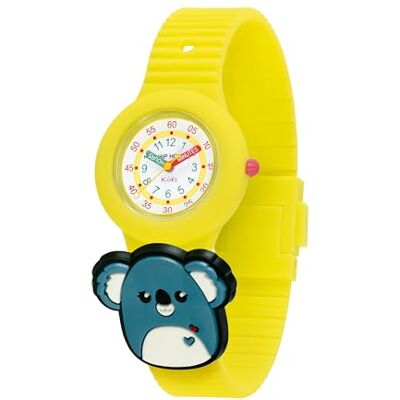 HIP HOP , Collection PINTASTIC! Montre pour enfants, mouvement à quartz, boîtier 32 mm, résistante à l'eau, bracelet en silicone hypoallergénique, avec 5 éléments décoratifs à thème inclus, idée cadeau HIP HOP , Collection PINTASTIC! Montre pour enfants, mouvement à quartz, boîtier 32 mm, résistante à l'eau, bracelet en silicone hypoallergénique, avec 5 éléments décoratifs à thème inclus, idée cadeau