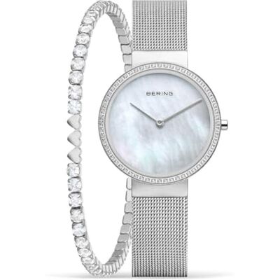 BERING Montre analogique pour femme à quartz avec bracelet en acier inoxydable mid-39937, argent BERING Montre analogique pour femme à quartz avec bracelet en acier inoxydable mid-39937, argent