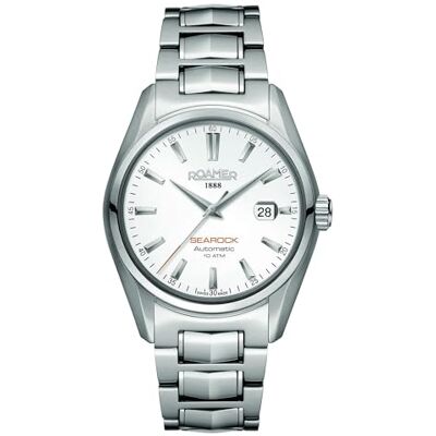 Roamer Herren-Armbanduhr Analogique Automatique, blanc/argenté, Bracelet Roamer Herren-Armbanduhr Analogique Automatique, blanc/argenté, Bracelet