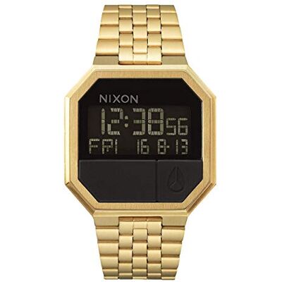 NIXON Mixte Adulte Digital Quartz Montre avec Bracelet en Acier Inoxydable, Doré/Noir, one size, Bracelet NIXON Mixte Adulte Digital Quartz Montre avec Bracelet en Acier Inoxydable, Doré/Noir, one size, Bracelet