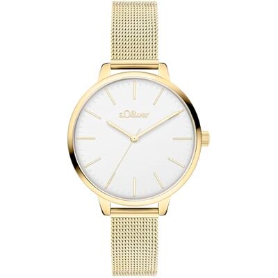 s.Oliver montre pour femme 34 mm moderne, alltagstaugliche, analoge montre-bracelet avec mouvement à quartz 3 ATM étanche Kratzfestes Mineralglas hoher Tragekomfort idée cadeau s.Oliver montre pour femme 34 mm moderne, alltagstaugliche, analoge montre-bracelet avec mouvement à quartz 3 ATM étanche Kratzfestes Mineralglas hoher Tragekomfort idée cadeau