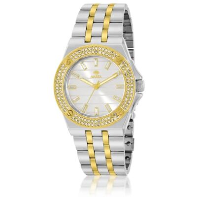 Marea Montre Femme B41423/3 Acier Bicolore Doré et Argenté Cadran Blanc, 36 mm, Quartz Marea Montre Femme B41423/3 Acier Bicolore Doré et Argenté Cadran Blanc, 36 mm, Quartz