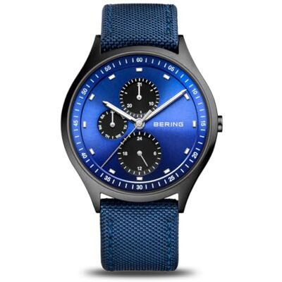 BERING Hommes Analogique Quartz Titanium Collection Montre avec Bracelet en Nylon & Verre Saphir 11741-827 BERING Hommes Analogique Quartz Titanium Collection Montre avec Bracelet en Nylon & Verre Saphir 11741-827