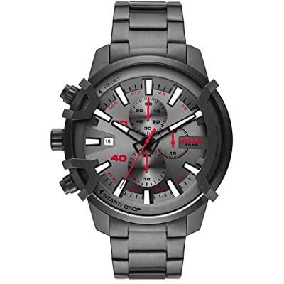 Diesel Montre, Griffed pour homme, mouvement chronographe à quartz avec bracelet en acier inoxydable Diesel Montre, Griffed pour homme, mouvement chronographe à quartz avec bracelet en acier inoxydable