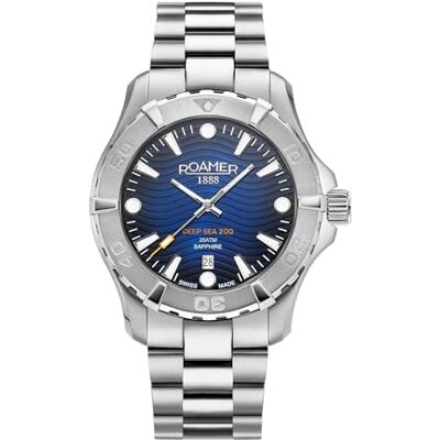 Roamer Date Watch Deep Sea 200, argenté, 43, Bracelet Roamer Date Watch Deep Sea 200, argenté, 43, Bracelet