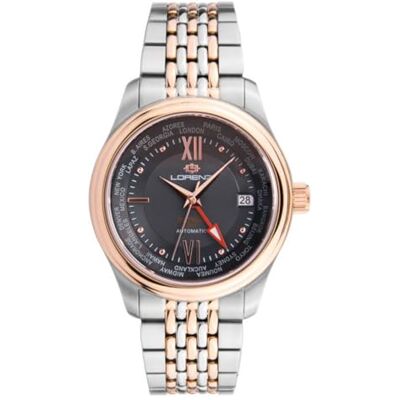 Lorenz Patron 030284BB Montre automatique Gmt pour homme Acier sous-marin jusqu'à 100 mètres Lorenz Patron 030284BB Montre automatique Gmt pour homme Acier sous-marin jusqu'à 100 mètres
