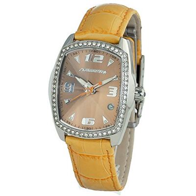 Chronotech Montre analogique pour femme à quartz avec bracelet en cuir CT7504LS-06 Chronotech Montre analogique pour femme à quartz avec bracelet en cuir CT7504LS-06