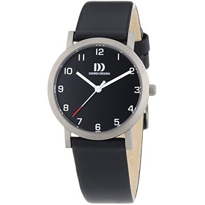Danish Design 3326601 Montre Femme Quartz Analogique Bracelet Cuir Noir, Noir/Noir, sangle Danish Design 3326601 Montre Femme Quartz Analogique Bracelet Cuir Noir, Noir/Noir, sangle