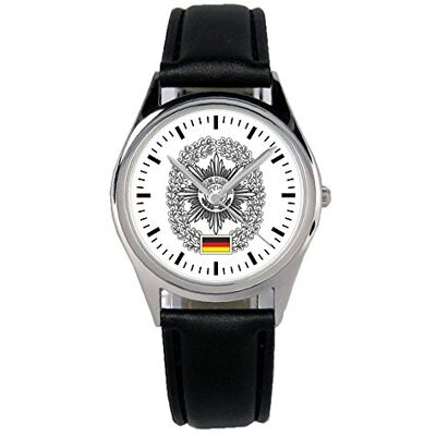 KIESENBERG Montre Horloge Soldat Bundeswehr Feldjäger Cadeau Article Idée Fan Femme Homme Unisexe Analogique Quartz Bracelet en Cuir 36 mm Diamètre B-1200 KIESENBERG Montre Horloge Soldat Bundeswehr Feldjäger Cadeau Article Idée Fan Femme Homme Unisexe Analogique Quartz Bracelet en Cuir 36 mm Diamètre B-1200