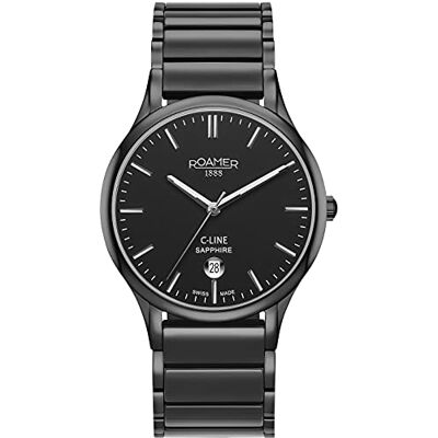 Roamer Montre pour homme C-Line 40 mm 3 aiguilles avec fenêtre de date Bracelet en acier inoxydable 658833 44 55 61, Bracelet Roamer Montre pour homme C-Line 40 mm 3 aiguilles avec fenêtre de date Bracelet en acier inoxydable 658833 44 55 61, Bracelet