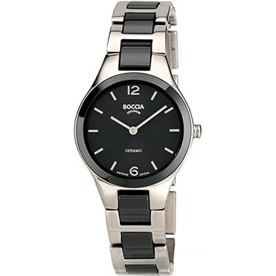 Boccia Montre pour Femme 3306-02., Noir, Bracelet Boccia Montre pour Femme 3306-02., Noir, Bracelet