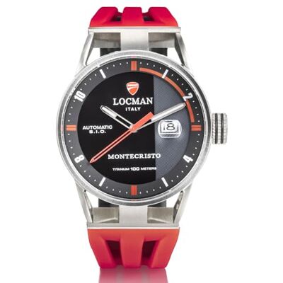 Locman Montre Homme Ducati Automatique Rouge, bracelet Locman Montre Homme Ducati Automatique Rouge, bracelet