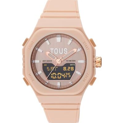 TOUS Montre analogique/numérique en acier avec bracelet en nylon Bet TOUS Montre analogique/numérique en acier avec bracelet en nylon Bet
