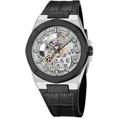 Festina Montre automatique fabriquée en Suisse, Noir , 42 Festina Montre automatique fabriquée en Suisse, Noir , 42