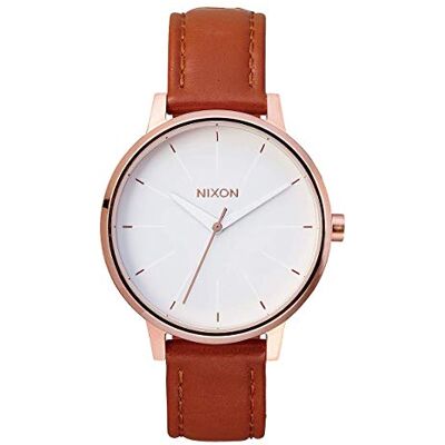 NIXON Montres pour femmes rondes en cuir quartz analogique 32002928, blanc, Taille unique, sangles., white-417, Eén maat, Ceintures NIXON Montres pour femmes rondes en cuir quartz analogique 32002928, blanc, Taille unique, sangles., white-417, Eén maat, Ceintures