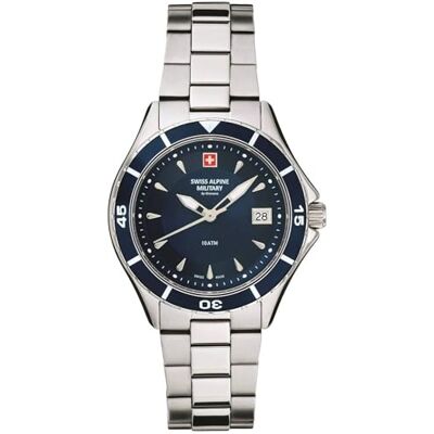 Alpine 7740.1 Montre analogique à quartz pour femme Acier inoxydable, Acier/Acier/Bleu 1135sam, Bracelet Alpine 7740.1 Montre analogique à quartz pour femme Acier inoxydable, Acier/Acier/Bleu 1135sam, Bracelet