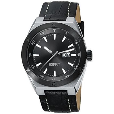 ESPRIT 4441699 Montre Homme Quartz Analogique Bracelet Cuir Noir ESPRIT 4441699 Montre Homme Quartz Analogique Bracelet Cuir Noir