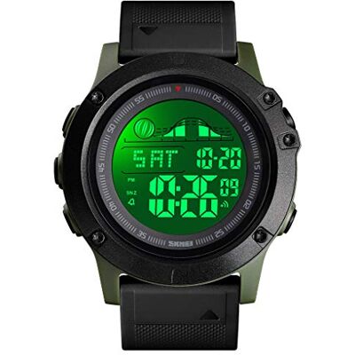 FeiWen Mode Montres de Homme LED Électronique Alarme Chronomètre Temps Double 50M Étanche Outdoor Militaires Plastique Sport Digital Montre Bracelet et Caoutchouc Ruban, Vert, sangle FeiWen Mode Montres de Homme LED Électronique Alarme Chronomètre Temps Double 50M Étanche Outdoor Militaires Plastique Sport Digital Montre Bracelet et Caoutchouc Ruban, Vert, sangle