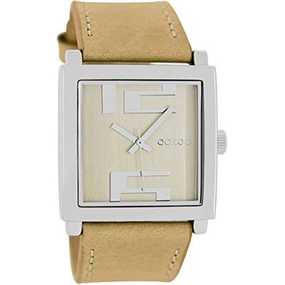 Oozoo C6815 Montre pour femme, bracelet en cuir couleur sable, Bracelet Oozoo C6815 Montre pour femme, bracelet en cuir couleur sable, Bracelet