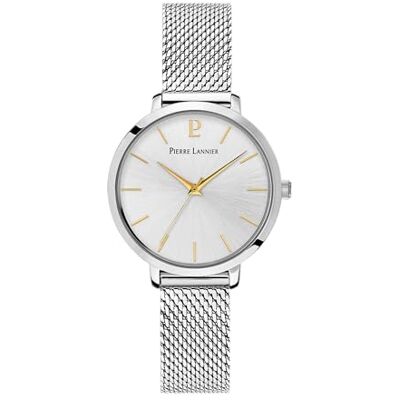 Pierre Lannier Montre analogique à quartz pour femme avec bracelet en cuir 034N621, bleu, Bracelet Pierre Lannier Montre analogique à quartz pour femme avec bracelet en cuir 034N621, bleu, Bracelet