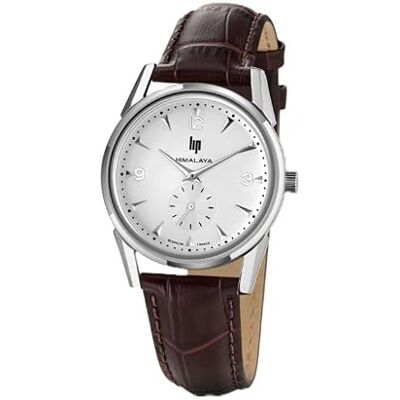 Lip Montre Himalaya 35 mm Seconde Excentrée Cuir Marron Lip Montre Himalaya 35 mm Seconde Excentrée Cuir Marron