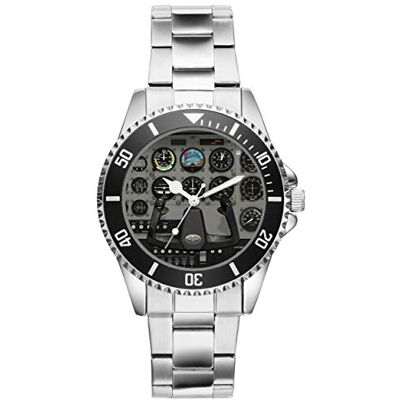 KIESENBERG Montre Homme Cadeau pour Cessna Avion Fans Cockpit Compteur de Vitesse Quartz Analogique Montre-Bracelet 10019 KIESENBERG Montre Homme Cadeau pour Cessna Avion Fans Cockpit Compteur de Vitesse Quartz Analogique Montre-Bracelet 10019