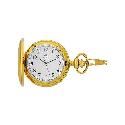 Marea Montre de poche B41420/2 unisexe dorée métal, 47 mm, analogique, cadran blanc avec chiffres latins et chaîne Marea Montre de poche B41420/2 unisexe dorée métal, 47 mm, analogique, cadran blanc avec chiffres latins et chaîne
