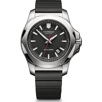 Victorinox Montre Homme I.N.O.X. Ø 43 mm, Swiss Made, Quartz Analogique, Étanche jusqu’à 200 m, Verre Saphir, Bracelet Caoutchouc, Noir Victorinox Montre Homme I.N.O.X. Ø 43 mm, Swiss Made, Quartz Analogique, Étanche jusqu’à 200 m, Verre Saphir, Bracelet Caoutchouc, Noir
