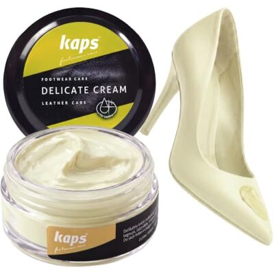 Kaps Crème pour chaussures pour cuir lisse et grainé Crème délicate, 153 Gris blanc Blanc cassé, 50ml 1.70 fl.oz. Kaps Crème pour chaussures pour cuir lisse et grainé Crème délicate, 153 Gris blanc Blanc cassé, 50ml 1.70 fl.oz.