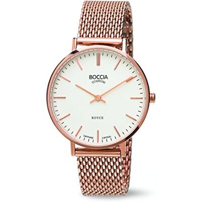 Boccia 3590-09 Montre Femme Quartz Analogique Bracelet Acier Inoxydable Or et Rose, Blanc/Or et Rose, bracelet Boccia 3590-09 Montre Femme Quartz Analogique Bracelet Acier Inoxydable Or et Rose, Blanc/Or et Rose, bracelet