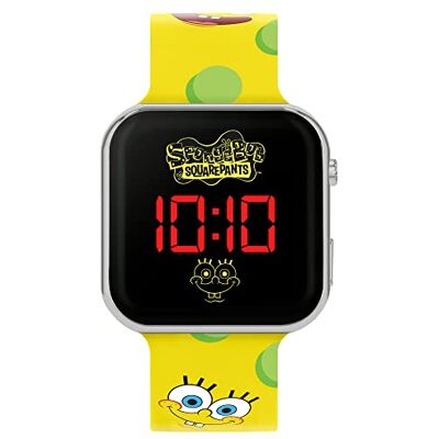 Disney Spongebob Squarepants Montres Bracelet SGB4134, Yellow Printed, sangle Disney Spongebob Squarepants Montres Bracelet SGB4134, Yellow Printed, sangle