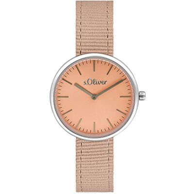 s.Oliver Montre à quartz analogique pour femme avec bracelet textile, étanche, livrée dans un coffret cadeau. s.Oliver Montre à quartz analogique pour femme avec bracelet textile, étanche, livrée dans un coffret cadeau.