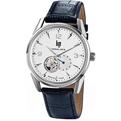 Lip Hommes Analogique Automatique Montre avec Bracelet en Cuir 671255, Blanc, sangle Lip Hommes Analogique Automatique Montre avec Bracelet en Cuir 671255, Blanc, sangle