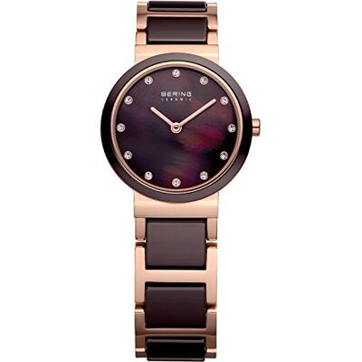 BERING Femmes Analogique Quartz Ceramic Collection Montre avec Bracelet en Acier Inoxydable/Céramique & Verre Saphir 11422-765 BERING Femmes Analogique Quartz Ceramic Collection Montre avec Bracelet en Acier Inoxydable/Céramique & Verre Saphir 11422-765