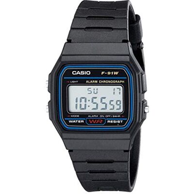 Casio F91W Montre Homme Digitale Bracelet plastique Couleur noire, sangle Casio F91W Montre Homme Digitale Bracelet plastique Couleur noire, sangle