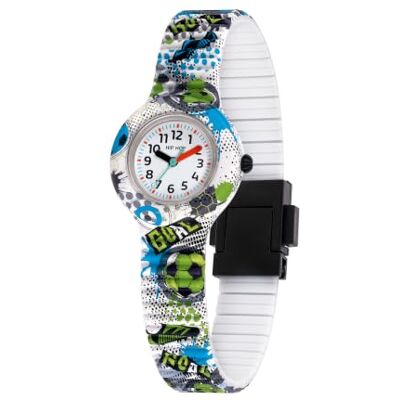 HIP HOP Montre Collection Kids Fun bewegung nur Zeit 3h quarz e sicherheitsknopfverschluss pour Enfant, Football Multicolore-blanc, Taille unique HIP HOP Montre Collection Kids Fun bewegung nur Zeit 3h quarz e sicherheitsknopfverschluss pour Enfant, Football Multicolore-blanc, Taille unique