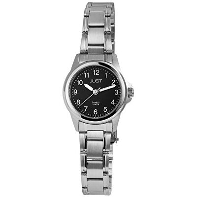 Excellanc Just Watches XS 48-S41043-BK Montre-bracelet analogique à quartz pour femme en acier inoxydable, Noir, Bracelet Excellanc Just Watches XS 48-S41043-BK Montre-bracelet analogique à quartz pour femme en acier inoxydable, Noir, Bracelet