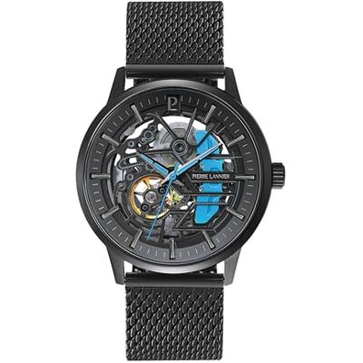 Pierre Lannier Montre Automatique Paddock, Noir, 43 Pierre Lannier Montre Automatique Paddock, Noir, 43