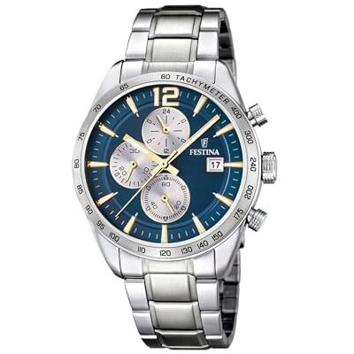 Festina Relojes Montre à quartz analogique numérique avec bracelet argenté Multicolore Festina Relojes Montre à quartz analogique numérique avec bracelet argenté Multicolore