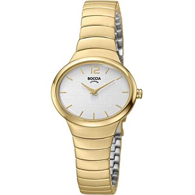 Boccia Montre à quartz analogique pour femme avec bracelet en titane 3280-02, or, Bracelet Boccia Montre à quartz analogique pour femme avec bracelet en titane 3280-02, or, Bracelet