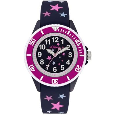s.Oliver Montre Pour Enfants Et Ados 35 Mm Bonne Lisibilité Résistant Bracelet En Silicone 5 Atm Étanche Haut Confort De Port Analogiqueique Montre-Bracelet Pour Filles Avec Mouvement À s.Oliver Montre Pour Enfants Et Ados 35 Mm Bonne Lisibilité Résistant Bracelet En Silicone 5 Atm Étanche Haut Confort De Port Analogiqueique Montre-Bracelet Pour Filles Avec Mouvement À
