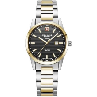 Alpine Montre Femme Quartz Analogique Acier Inoxydable 77767.1, Bic-or/Bi-or/Noir 1147sam, Bracelet Alpine Montre Femme Quartz Analogique Acier Inoxydable 77767.1, Bic-or/Bi-or/Noir 1147sam, Bracelet