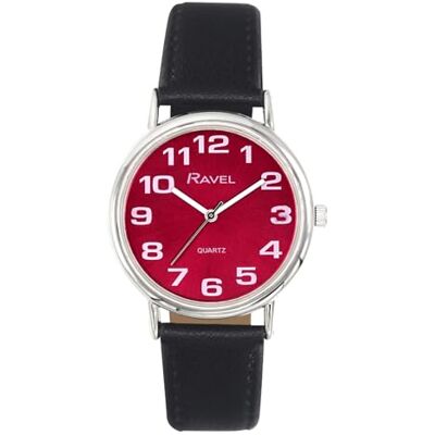 Ravel Montre Bracelet Femme Facile à Lire avec de Gros Chiffres Quartz Analogique R0105.51.2A Cadran Marron Sunburst/Ton argenté/Noir Ravel Montre Bracelet Femme Facile à Lire avec de Gros Chiffres Quartz Analogique R0105.51.2A Cadran Marron Sunburst/Ton argenté/Noir