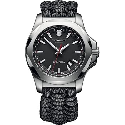 Victorinox Swiss Army I.N.O.X. Montre pour homme, Noir I.n.o.x. Paracorde, 43 mm, I.N.O.X Homme Victorinox Swiss Army I.N.O.X. Montre pour homme, Noir I.n.o.x. Paracorde, 43 mm, I.N.O.X Homme