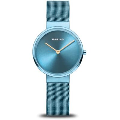 BERING Montre analogique à quartz japonais pour homme avec bracelet en acier inoxydable 14531-388, bleu, Bracelet BERING Montre analogique à quartz japonais pour homme avec bracelet en acier inoxydable 14531-388, bleu, Bracelet