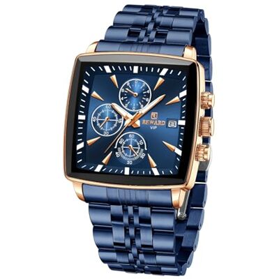 FORSINING Montre analogique à quartz étanche pour homme avec chronographe multifonction pour homme FORSINING Montre analogique à quartz étanche pour homme avec chronographe multifonction pour homme