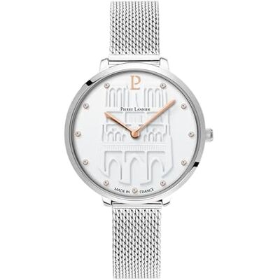 Pierre Lannier Coeur BATTANT Silver Ladies Watch White Dial Silver Milanese Steel Bracelet 12 MM, Blanc, one size Pierre Lannier Coeur BATTANT Silver Ladies Watch White Dial Silver Milanese Steel Bracelet 12 MM, Blanc, one size