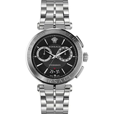 Versace VE1D01520 Montre chronographe pour homme en acier inoxydable Versace VE1D01520 Montre chronographe pour homme en acier inoxydable