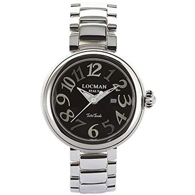 Locman Italy 0360 Tutto Tondo Montre pour femme Noir 40 mm, Femmes, Bracelet Locman Italy 0360 Tutto Tondo Montre pour femme Noir 40 mm, Femmes, Bracelet