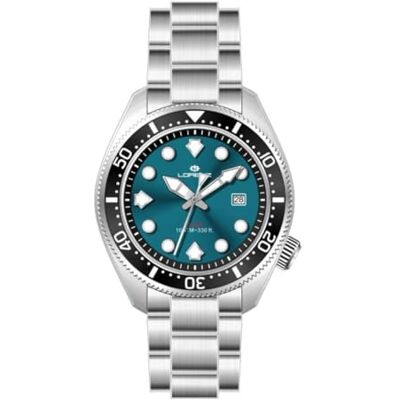 Lorenz Diver 26169LL Montre de sport pour homme à quartz Montre de plongée jusqu'à 100 mètres Bracelet en acier inoxydable Lorenz Diver 26169LL Montre de sport pour homme à quartz Montre de plongée jusqu'à 100 mètres Bracelet en acier inoxydable